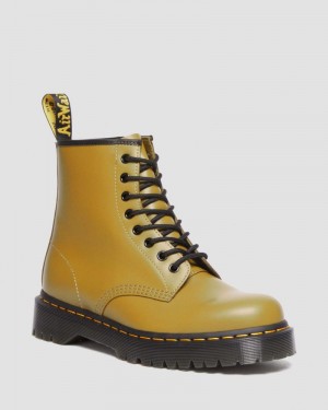 Antique Olive Dr Martens 1460 Bex Smooth Leather Lace Up Boots (Smooth Leather) Platforms Boots | JO12-J5JY