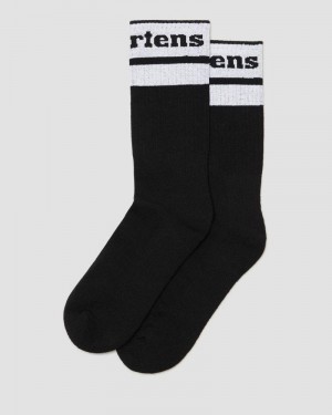 Black+White Dr Martens Athletic Logo Organic Cotton Blend Socks (Cotton Blend) Socks | VV30-S3CX