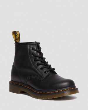 Black Dr Martens 101 Virginia Leather Ankle Boots (Virginia) Boots | RZ19-Z6ZZ