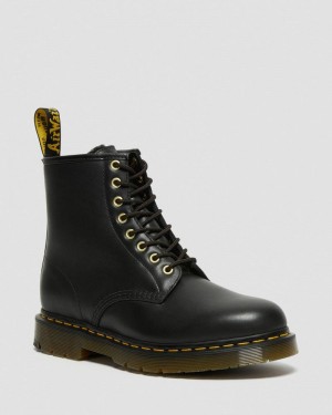 Black Dr Martens 1460 DM's Wintergrip Leather Lace Up Boots (Blizzard Wp) Boots | HM48-C2ZF