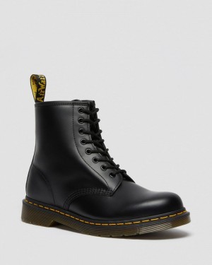 Black Dr Martens 1460 Smooth Leather Lace Up Boots (Smooth Leather) Boots | PD35-Y8GA