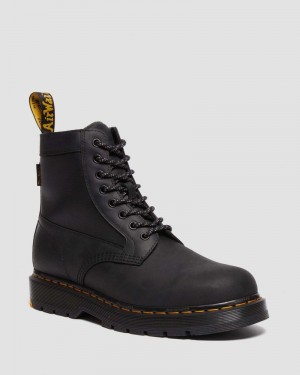 Black Dr Martens 1460 Trinity Wintergrip Waterproof Boots Boots | IW07-D2PX