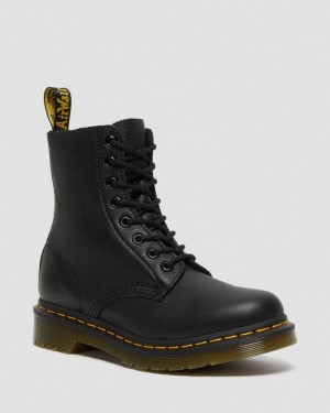 Black Dr Martens 1460 - Pascal Virginia Leather Boots (Virginia) Boots | DK26-G0BJ