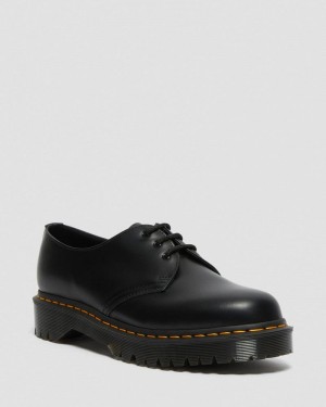 Black Dr Martens 1461 Bex Smooth Leather Oxford Shoes (Smooth Leather) Platforms Shoes | IX95-A0DM