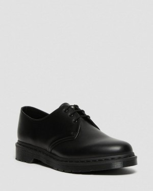 Black Dr Martens 1461 Mono Smooth Leather Oxford Shoes (Smooth Leather) Shoes | AM01-B8IE