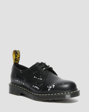 Black Dr Martens 1461 Neighborhood Smooth Leather Oxford Shoes (Smooth Leather) Shoes | JX75-P7WD