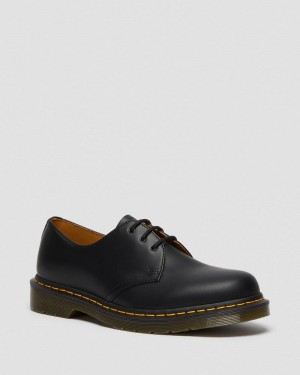 Black Dr Martens 1461 Smooth Leather Oxford Shoes (Smooth Leather) Shoes | SH71-D1KN