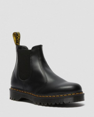 Black Dr Martens 2976 Bex Smooth Leather Chelsea Boots (Smooth Leather) Platforms Boots | ZJ01-I2UT