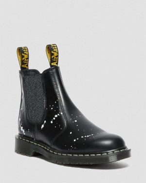 Black Dr Martens 2976 Neighborhood Smooth Leather Chelsea Boots (Smooth Leather) Boots | XY32-K9JX