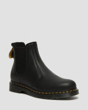 Black Dr Martens 2976 Warmwair Leather Chelsea Boots (Valor Wp) Boots | WY28-V5EX