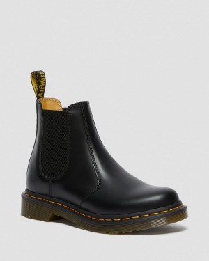 Black Dr Martens 2976 - Smooth Leather Chelsea Boots (Smooth Leather) Boots | VF24-V4QW