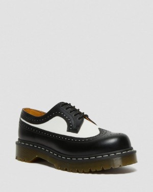 Black Dr Martens 3989 Bex Smooth Leather Brogue Shoes (Smooth Leather) Platforms | PU84-S7LH