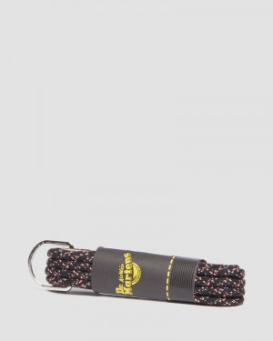 Black Dr Martens 55 Inch Round Marl Shoe Laces (8-10 Eye) (Polyester) Shoe Laces | KA85-J0RY