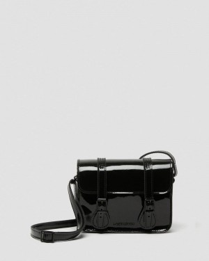 Black Dr Martens 7 inch Patent Leather Crossbody Bag (Patent Leather) Bags & Backpacks | ZK26-X3OD