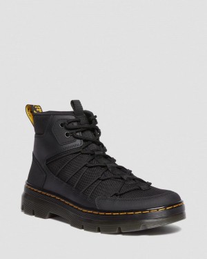 Black Dr Martens Buwick Extra Tough Lace Up Utility Boots (Ajax+Extra Tough 50/50) Boots | LM87-S9KX