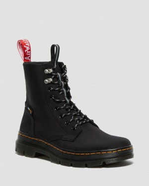 Black Dr Martens Combs II Herschel Casual Boots (Slippery Wp+Cordura Ballistic Nylon) Boots | CJ98-Y4XA