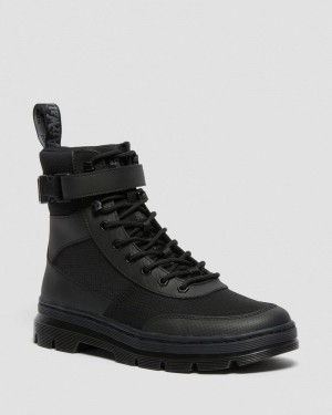 Black Dr Martens Combs Tech Poly Casual Boots (Element Poly Rip Stop) Boots | KJ25-E3OH