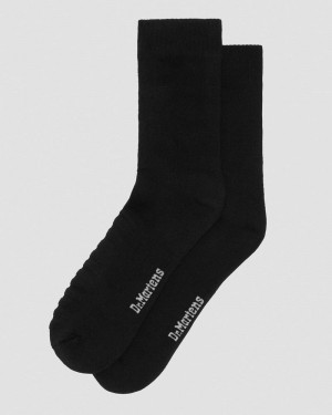 Black Dr Martens Double Doc Cotton Blend Socks (Cotton Blend) Socks | ZL97-Z7XN