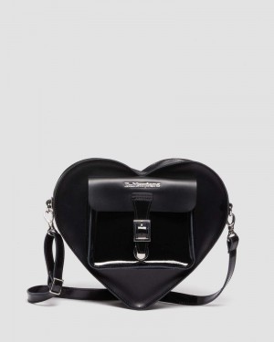 Black Dr Martens Heart Shaped Leather Backpack (Kiev) Bags & Backpacks | WZ31-V0TO