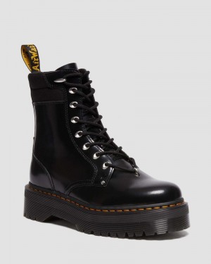 Black Dr Martens Jadon II Boot Hardware Buttero Leather Platforms (Buttero) Platforms Boots | YP26-F1BA