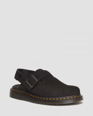 Black Dr Martens Jorge II Suede Slingback Mules (E.H.Suede) Sandals | IE53-M1UR