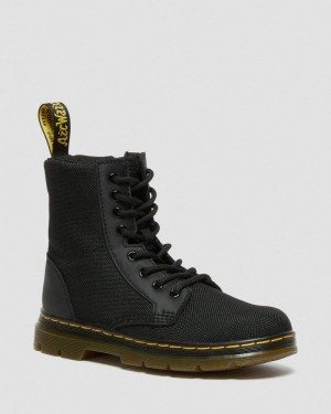 Black Dr Martens Junior Combs Extra Tough Poly Casual Boots (Extra Tough 50/50+Rubbery) Boots | XO65-G5RH