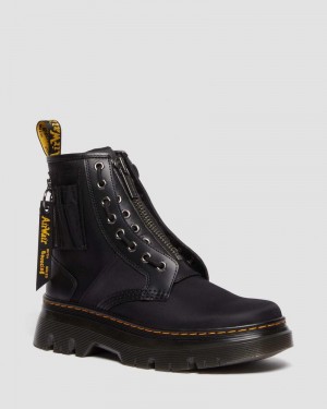 Black Dr Martens Tarik Alpha Industries Leather & Nylon Utility Boots Boots | NS26-D5LA