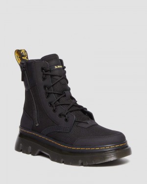 Black Dr Martens Tarik Zip Poly & Leather Utility Boots (Ajax + Extra Tough 50/50 + Hydro) Boots | NK87-N4CY