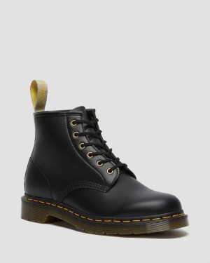 Black Dr Martens Vegan 101 Felix Ankle Boots (Felix Rub Off) Boots | YL81-Z5HZ