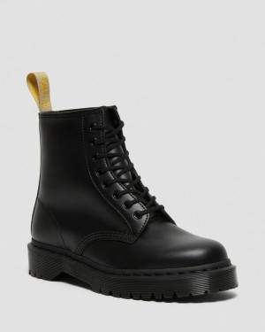 Black Dr Martens Vegan 1460 Bex Mono Lace Up Boots (Felix Rub Off) Platforms Boots | CG89-O8LN