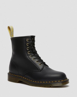 Black Dr Martens Vegan 1460 Felix Lace Up Boots (Felix Rub Off) Boots | WT76-P9EX