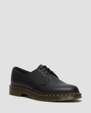 Black Dr Martens Vegan 1461 Felix Oxford Shoes (Felix Rub Off) Shoes | UN33-B5XL