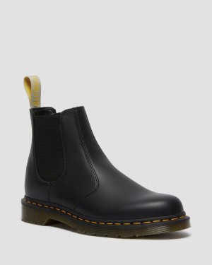 Black Dr Martens Vegan 2976 Felix Chelsea Boots (Felix Rub Off) Boots | PR93-G2IK