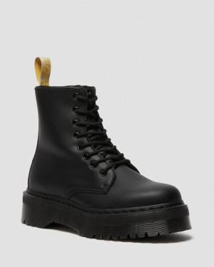 Black Dr Martens Vegan Jadon II Boot Mono Platforms (Felix Rub Off) Platforms Boots | TC94-I0TC