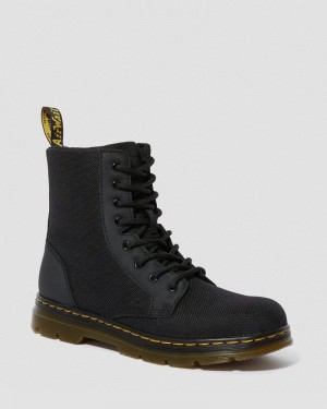 Black Dr Martens Youth Combs Extra Tough Poly Casual Boots (Extra Tough 50/50+Rubbery) Boots | KP58-L5ZO