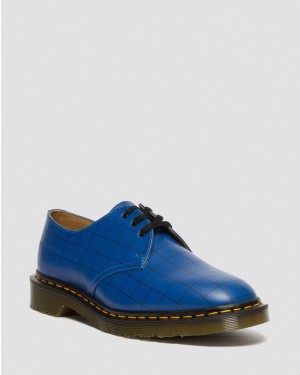 Blue Dr Martens 1461 Undercover Made in England Leather Oxford Shoes (Smooth Leather) Shoes | FA57-G5AG