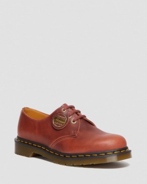 Brown Dr Martens 1461 Made in England Denver Leather Oxford Shoes (Denver Veg Tan) Shoes | JT44-J9JF