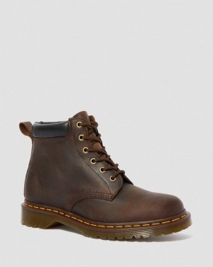 Brown Dr Martens 939 Ben Boot Crazy Horse Leather Lace Up Boots (Crazy Horse) Boots | ED18-F6JJ