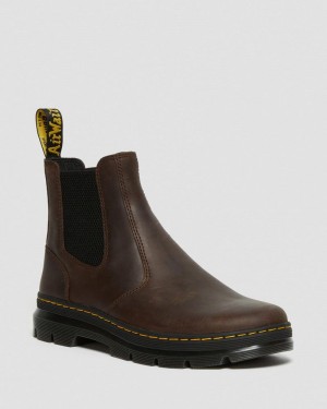 Brown Dr Martens Embury Crazy Horse Leather Casual Boots (Crazy Horse) Boots | VB39-X9EQ