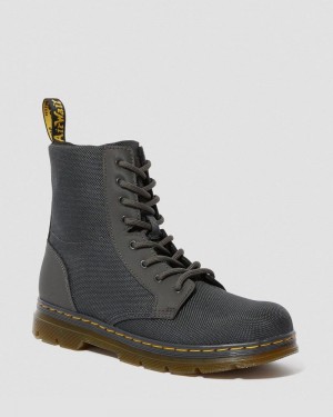 Charcoal Dr Martens Youth Combs Extra Tough Poly Casual Boots (Extra Tough 50/50+Rubbery) Boots | WH22-E5XB