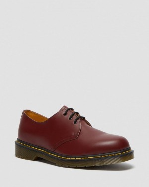 Cherry Red Dr Martens 1461 Smooth Leather Oxford Shoes (Smooth Leather) Shoes | EB15-W3AX