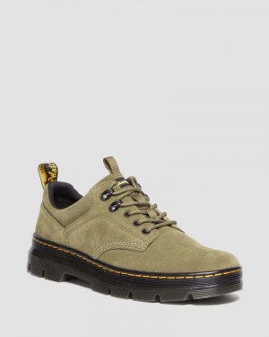 Dms Olive Dr Martens Reeder Suede Utility Shoes (E.H.Suede) Shoes | RW91-T7XF