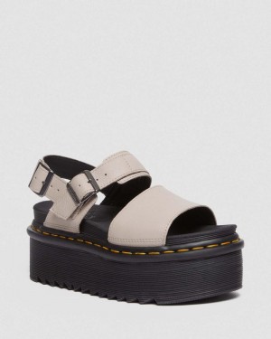 Dr Martens Voss Pisa Leather Platform Sandals (Pisa) Platforms Sandals | VU69-X1BG