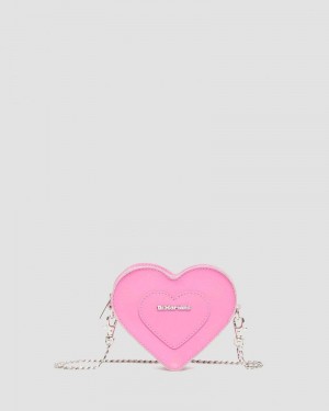 Fondant Pink Dr Martens Mini Heart Shaped Leather Bag (Kiev) Bags & Backpacks | WO82-S5CT