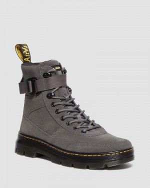 Gunmetal Dr Martens Combs Tech Suede Casual Boots (E.H.Suede) Boots | SA25-A1ZU