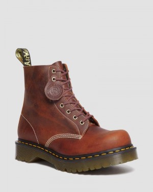 Heritage Tan Dr Martens 1460 Pascal Made in England Heritage Leather Lace Up Boots Boots | IH33-Y4YU