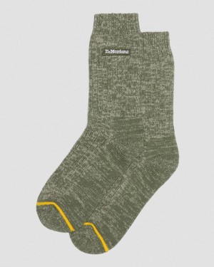 Khaki Dr Martens Merino Organic Cotton Blend Socks (Organic Cotton Blend) Socks | KH32-F5DF