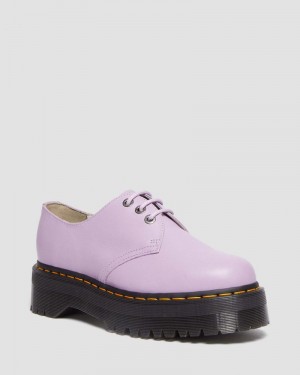 Lilac Dr Martens 1461 II Pisa Leather Platform Shoes (Pisa) Shoes | DH33-H4KB