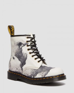 MULTI Dr Martens 1460 Tate 'Decalcomania' Backhand Leather Lace Up Boots (Backhand) Boots | XM28-M9RS