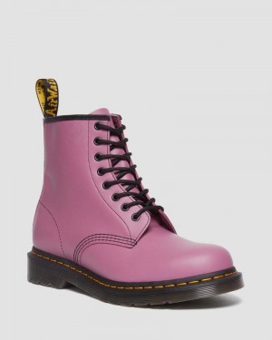 Muted Purple Dr Martens 1460 Smooth Leather Lace Up Boots (Smooth Leather) Boots | AA12-Y7SJ